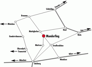 Anfahrt nach Munderfing